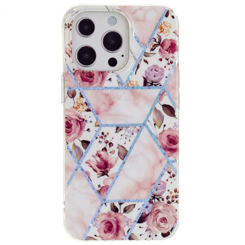 Coque iPhone 15 Pro Max Marbre Floral