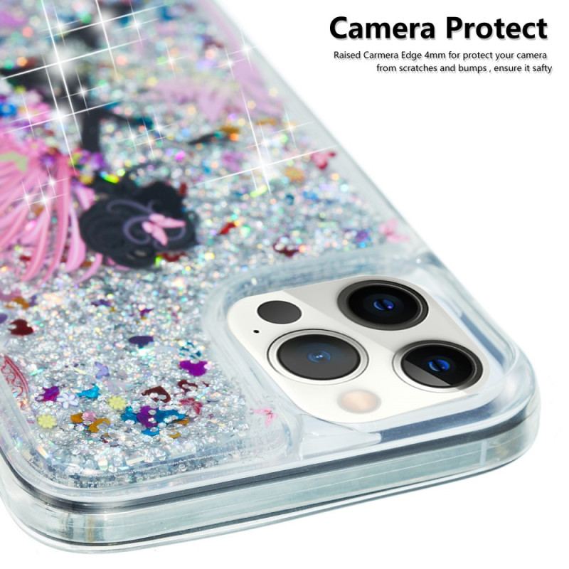 Coque iPhone 15 Pro Max Paillettes Chien