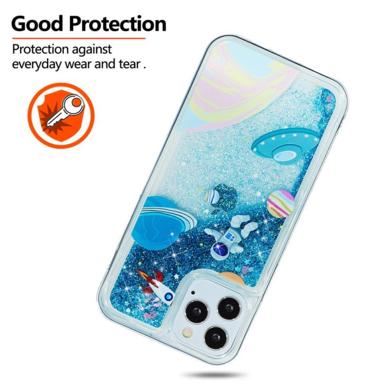 Coque iPhone 15 Pro Max Paillettes Espace