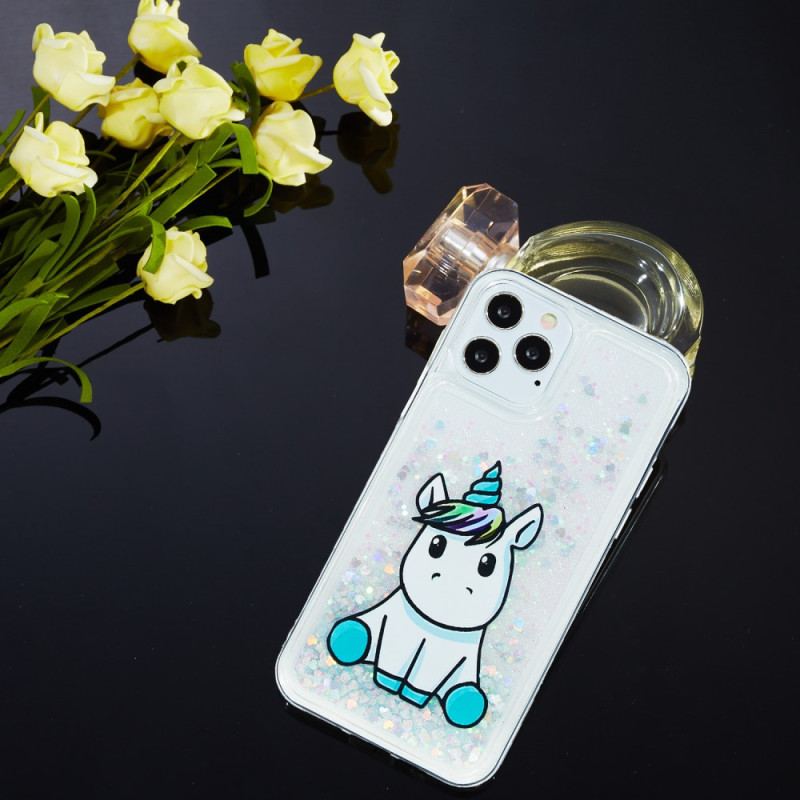 Coque iPhone 15 Pro Max Paillettes Licorne