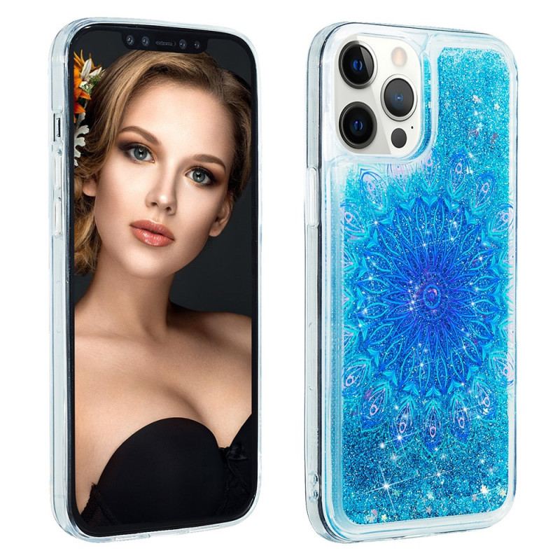 Coque iPhone 15 Pro Max Paillettes Mandala