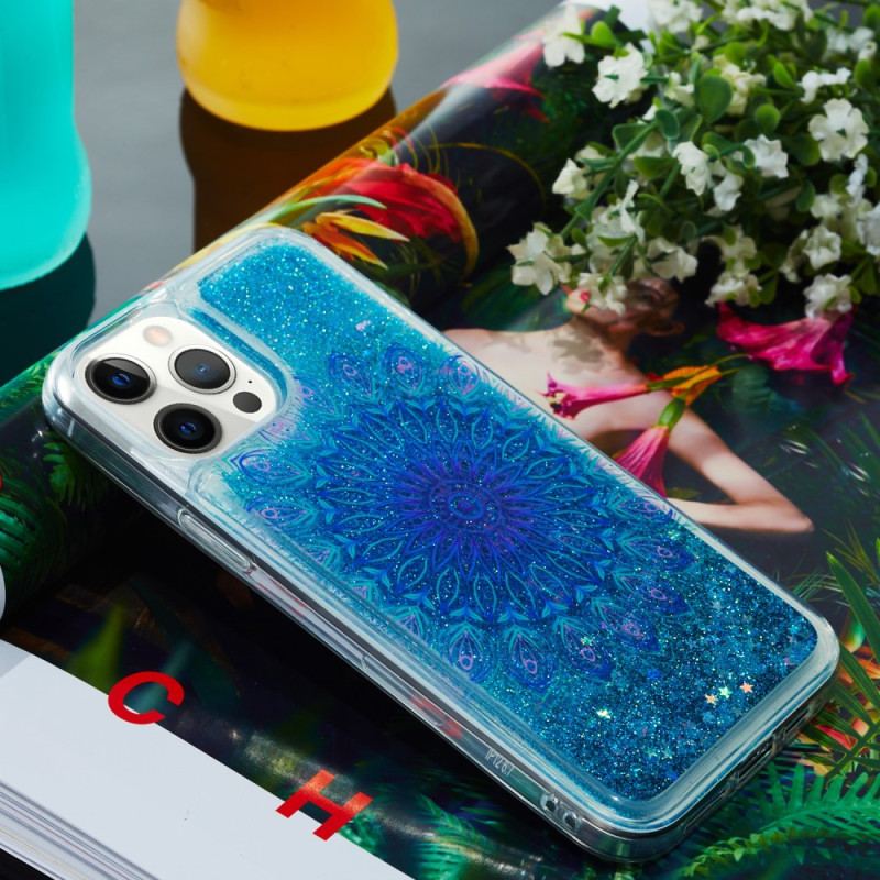 Coque iPhone 15 Pro Max Paillettes Mandala