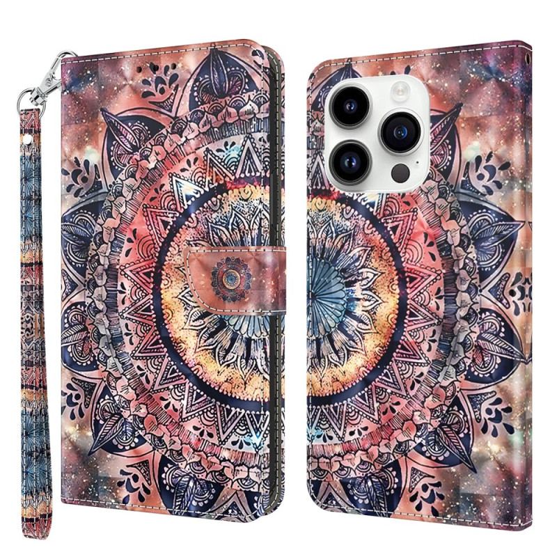 Housse iPhone 15 Pro Max Mandala à Lanière