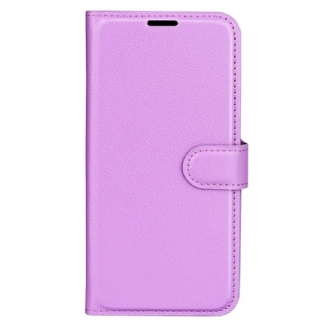 Housse iPhone 15 Pro Max Simili Cuir Litchi Classique