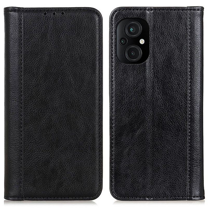 Flip Cover Poco M5 Cuir Fendu