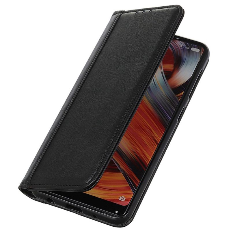 Flip Cover Poco M5 Cuir Fendu