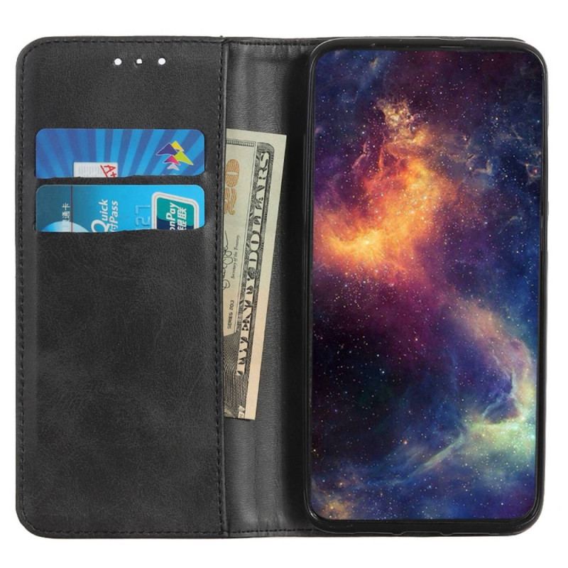 Flip Cover Poco M5 Cuir Fendu