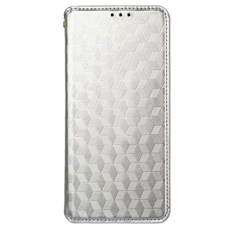 Flip Cover Poco M5 Effet Cuir Cubes 3D