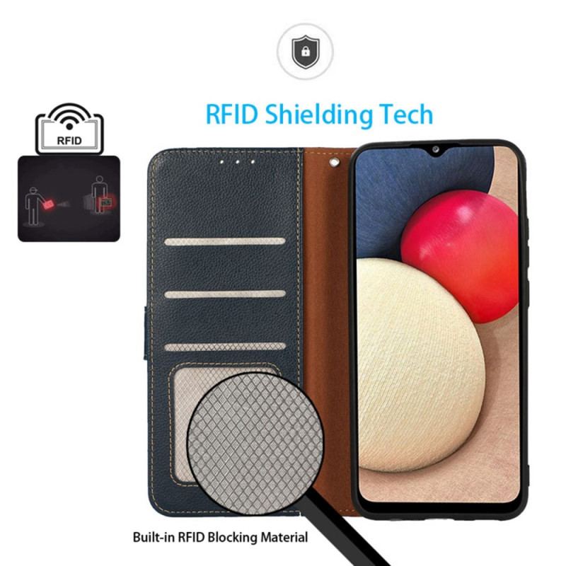 Housse Poco M5 Style Litchi RFID KHAZNEH