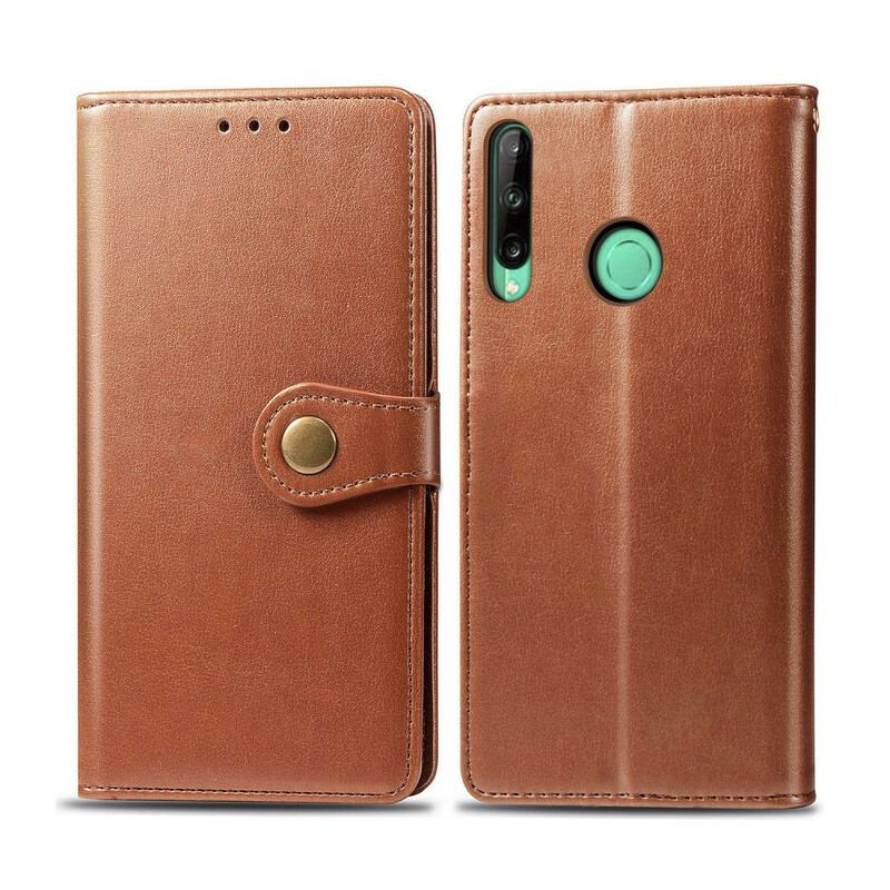 Housse Huawei P40 Lite E / Y7p Simili Cuir et Fermoir Vintage