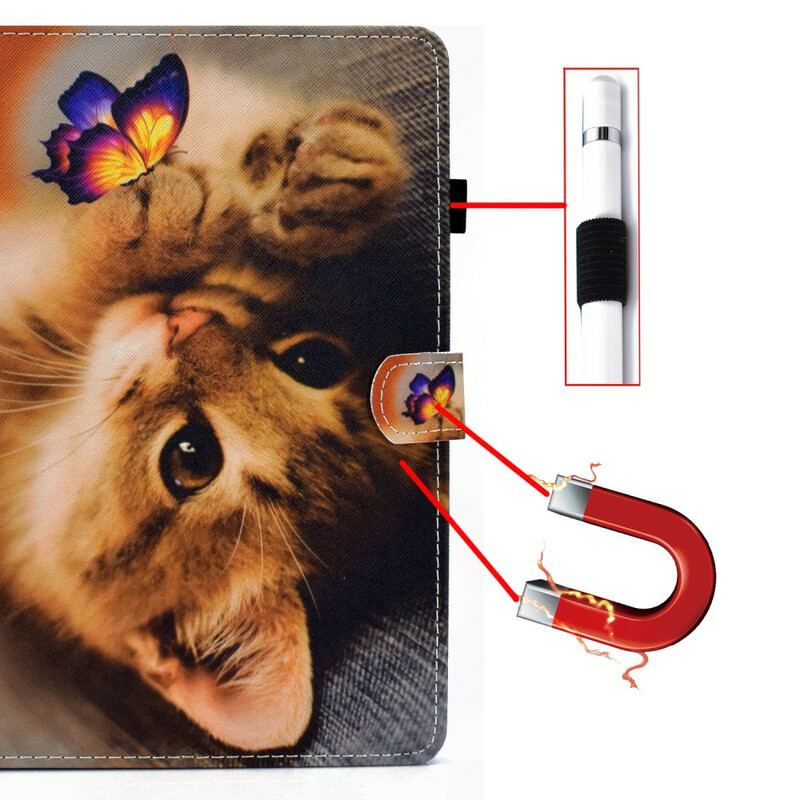 Housse iPad Air (2022) (2020) / Pro 11" Mon Chaton et Papillon