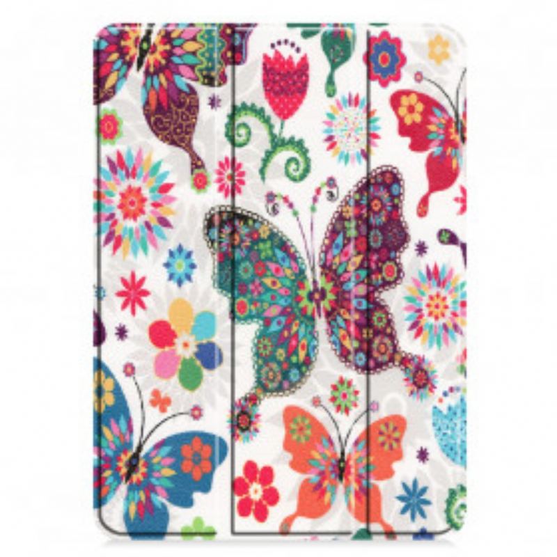 Smart Case iPad Pro 11" (2022) (2021) Porte-Stylet Fleurs Vintage