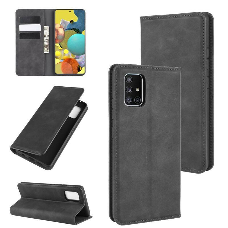 Flip Cover Samsung Galaxy A51 5G Effet Cuir Douceur