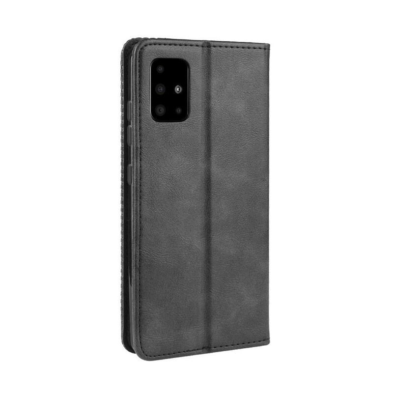 Flip Cover Samsung Galaxy A51 5G Effet Cuir Vintage Stylisé