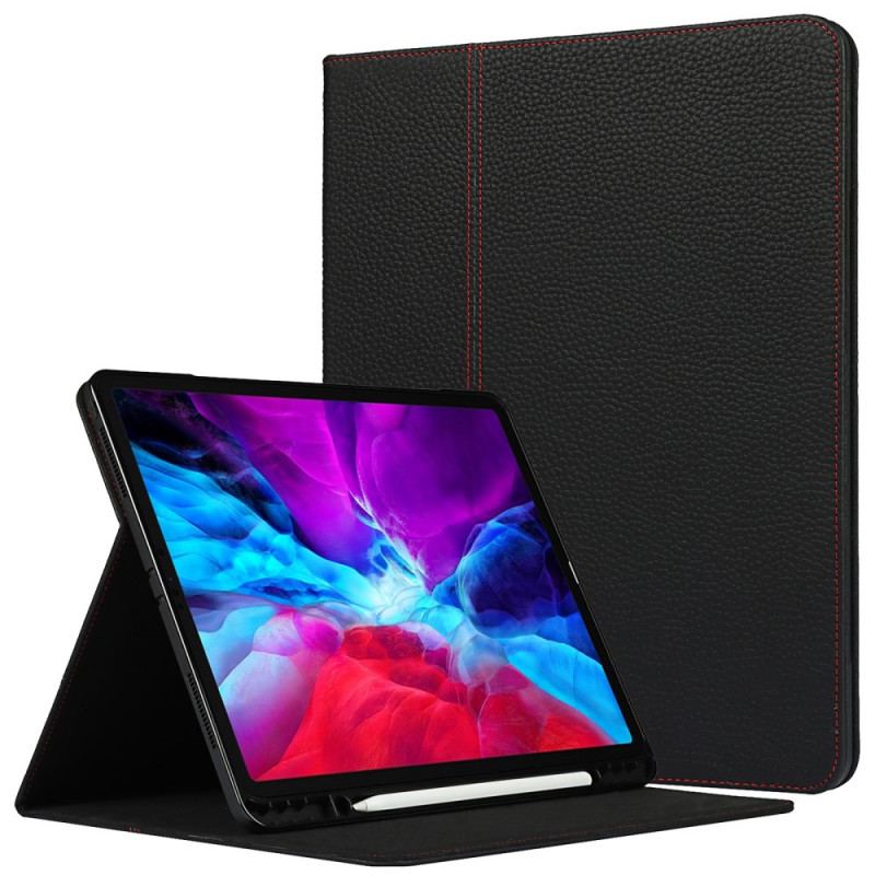 Étui iPad Pro 12.9" Véritable Cuir Litchi