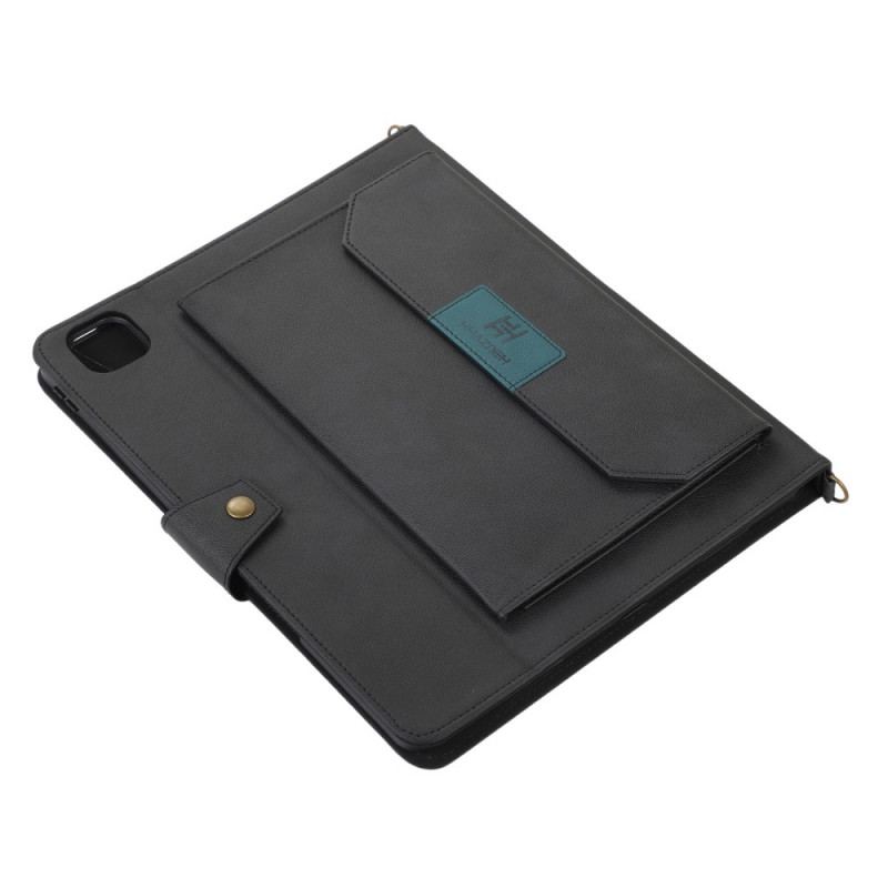 Housse iPad Pro 12.9" Effet Cuir Bandoulière RFID