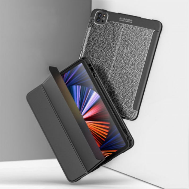 Smart Case iPad Pro 12.9" Simili Cuir Litchi