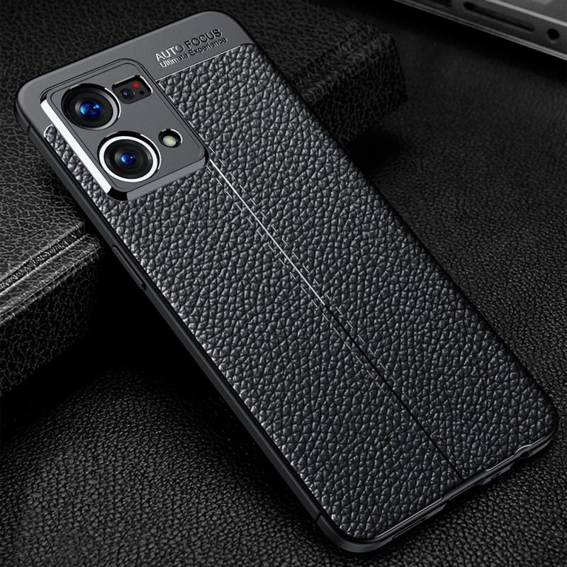 Coque Oppo Reno 7 Effet Cuir Litchi