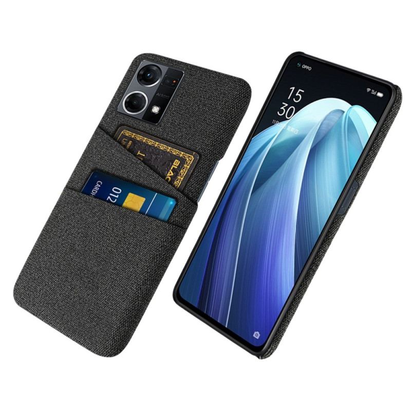 Coque Oppo Reno 7 Porte-Cartes Tissu