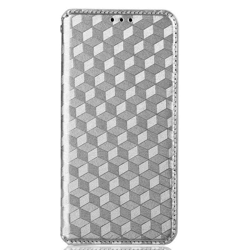 Flip Cover Oppo Reno 7 Effet Cuir Cubes 3D