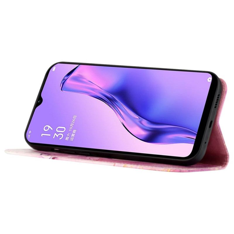 Housse Oppo Reno 7 Marbre à Lanière