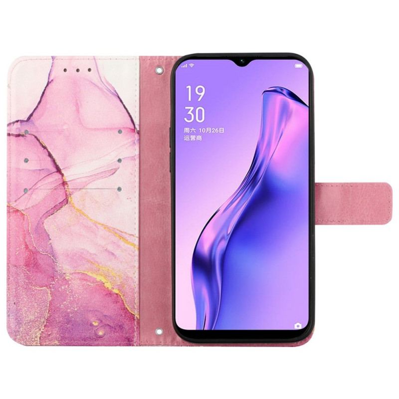 Housse Oppo Reno 7 Marbre à Lanière