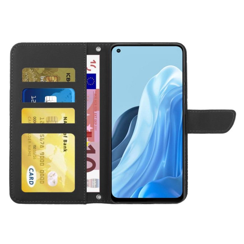 Housse Oppo Reno 7 Papillons et Bandoulière