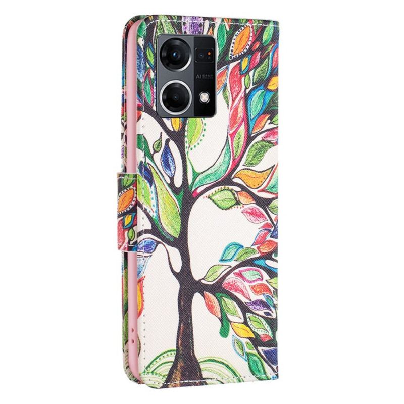 Housse Oppo Reno 7 Peinture Arbre