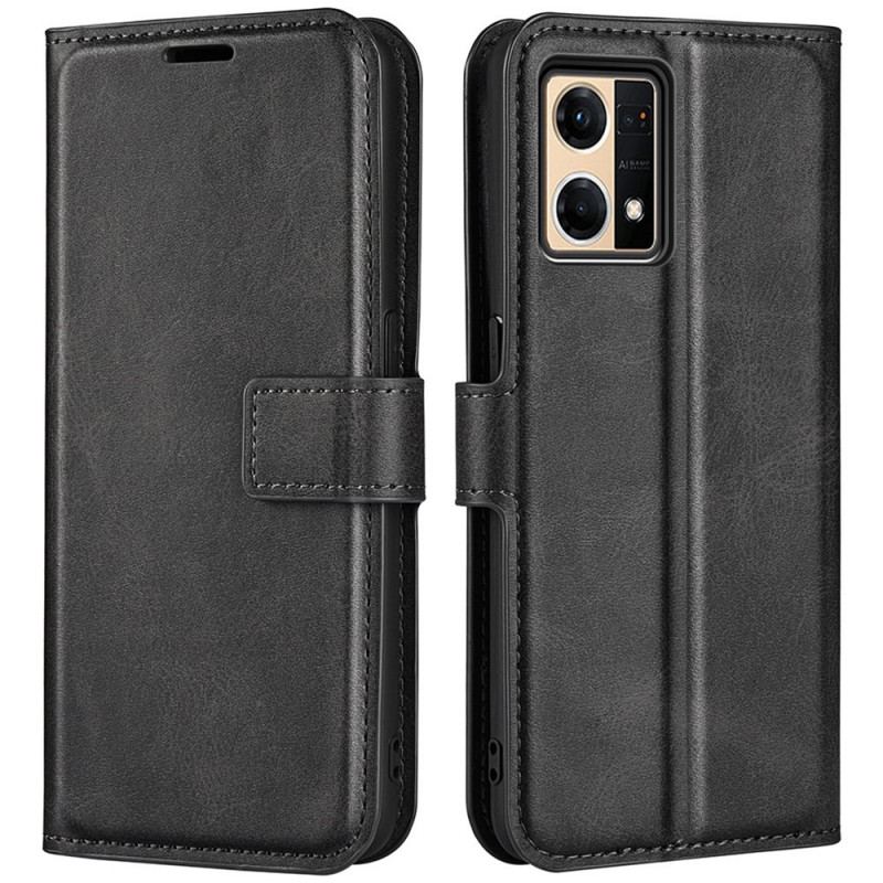 Housse Oppo Reno 7 Style Cuir Fin