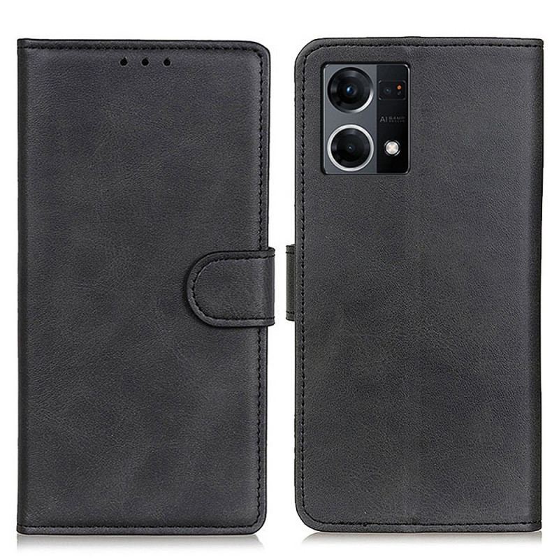 Housse Oppo Reno 7 Style Cuir Mat