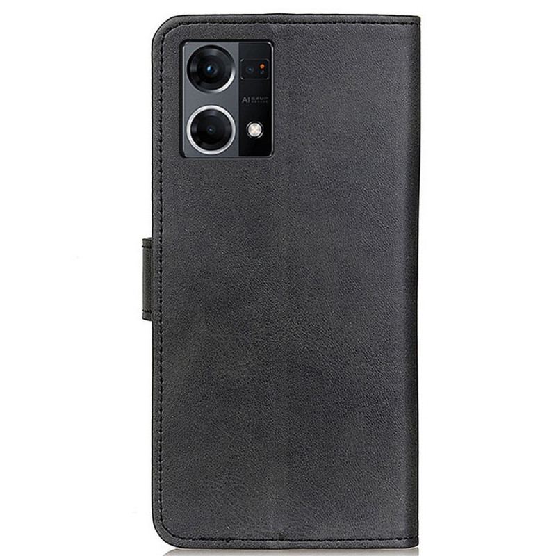 Housse Oppo Reno 7 Style Cuir Mat