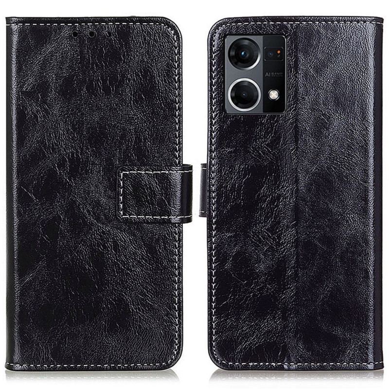 Housse Oppo Reno 7 Vernie avec Coutures