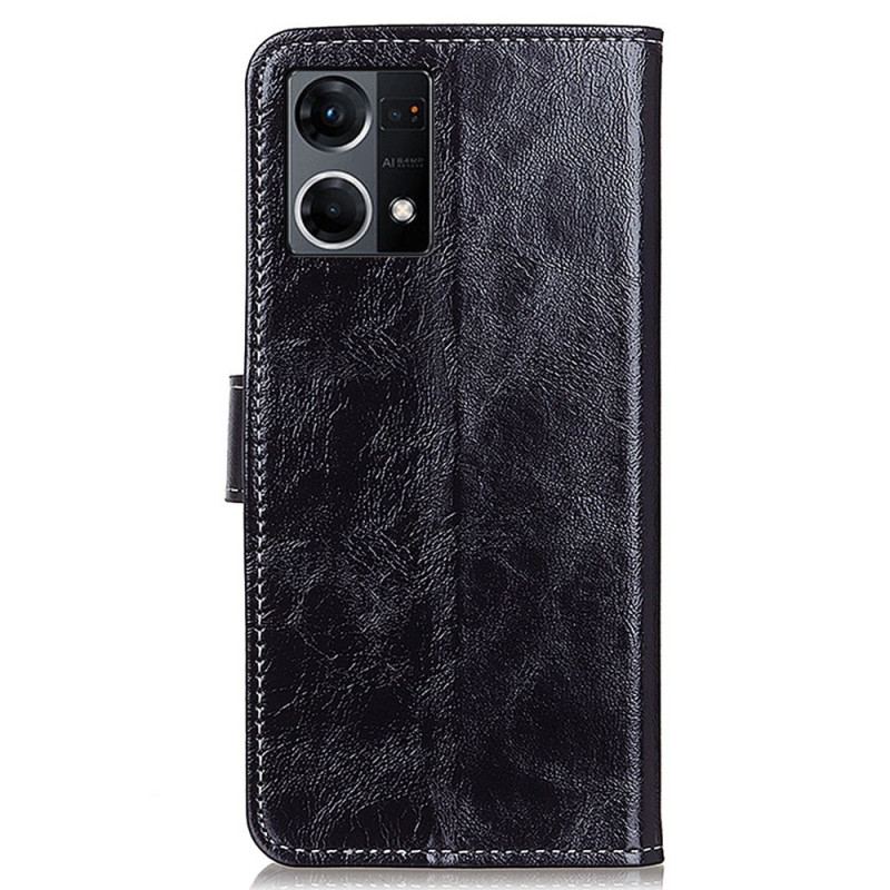 Housse Oppo Reno 7 Vernie avec Coutures