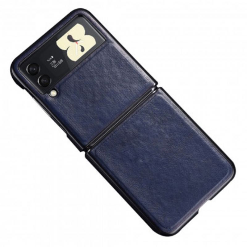 Coque Samsung Galaxy Z Flip 3 5G Effet Cuir Coutures