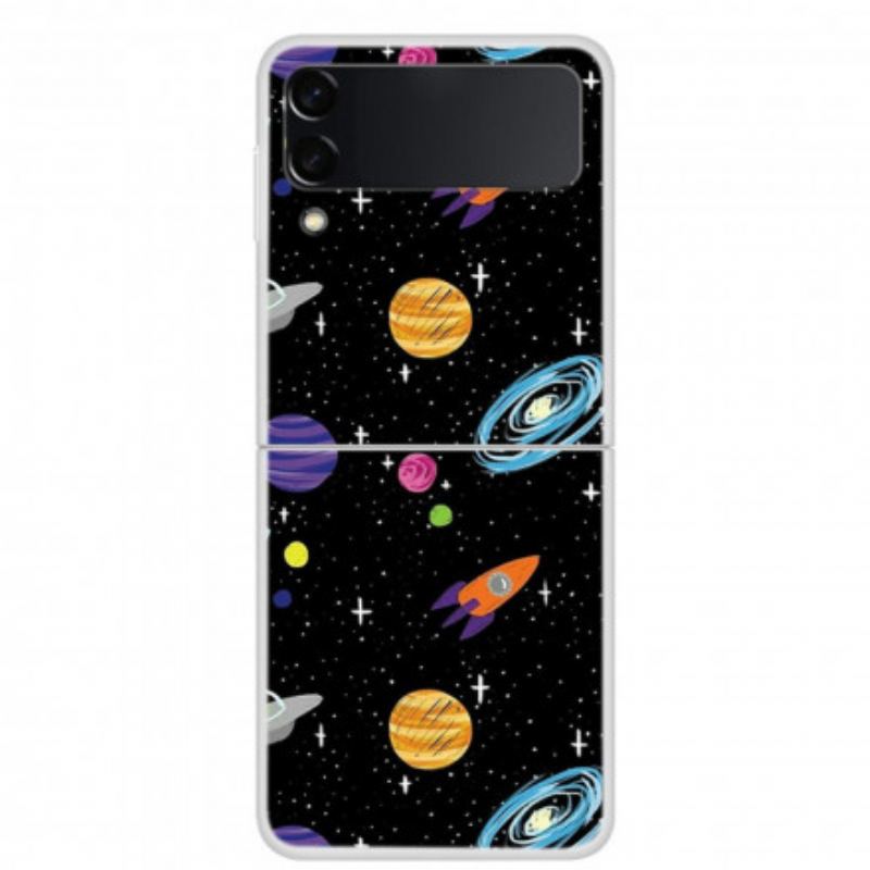 Coque Samsung Galaxy Z Flip 3 5G Planète Galaxie