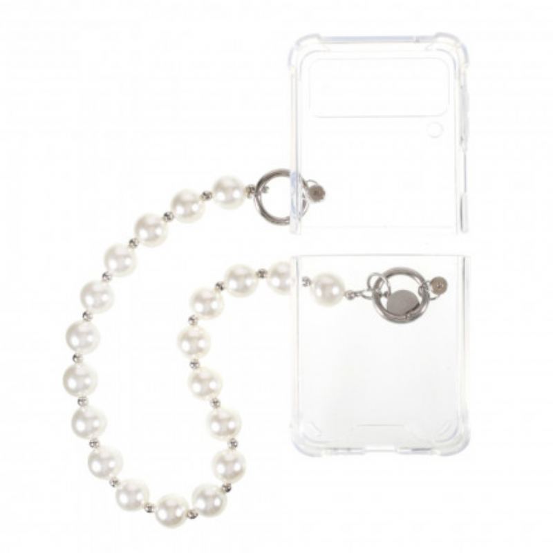 Coque Samsung Galaxy Z Flip 3 5G Silicone Bracelet Perles