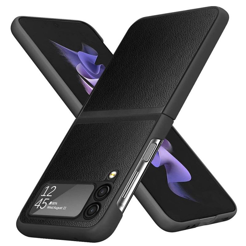 Coque Samsung Galaxy Z Flip 3 5G Style Cuir Litchi 2 Pièces