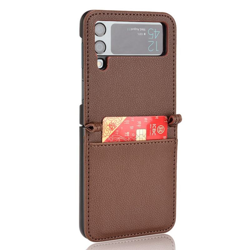 Coque Samsung Galaxy Z Flip 3 5G Style Cuir Litchi Porte-Carte