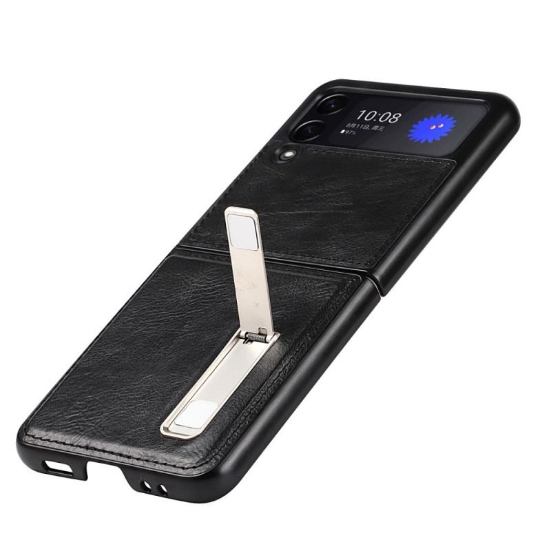 Coque Samsung Galaxy Z Flip 3 5G Style Cuir Support