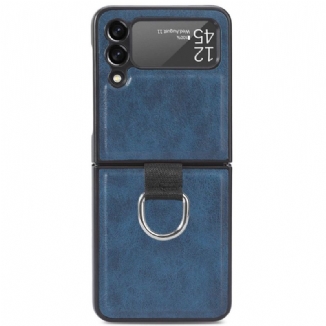 Coque Samsung Galaxy Z Flip 3 5G Style Cuir Vintage avec Anneau