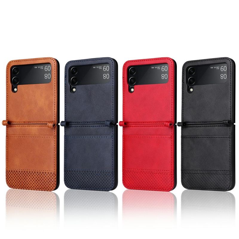 Coque Samsung Galaxy Z Flip 3 5G Style Cuir Vintage Porte-Carte