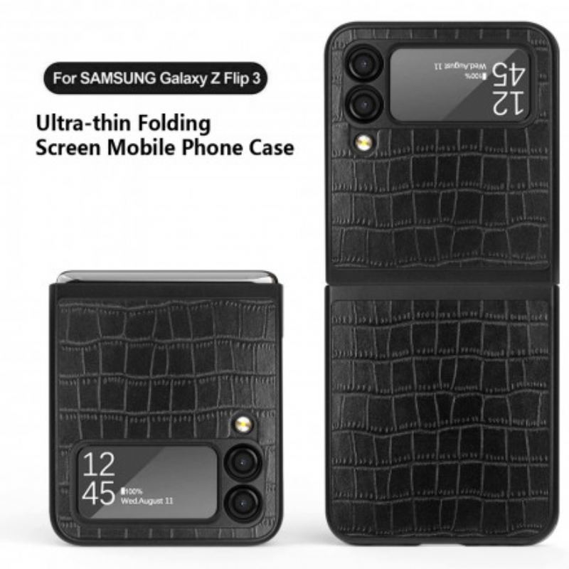 Coque Samsung Galaxy Z Flip 3 5G Style Peau de Crocodile