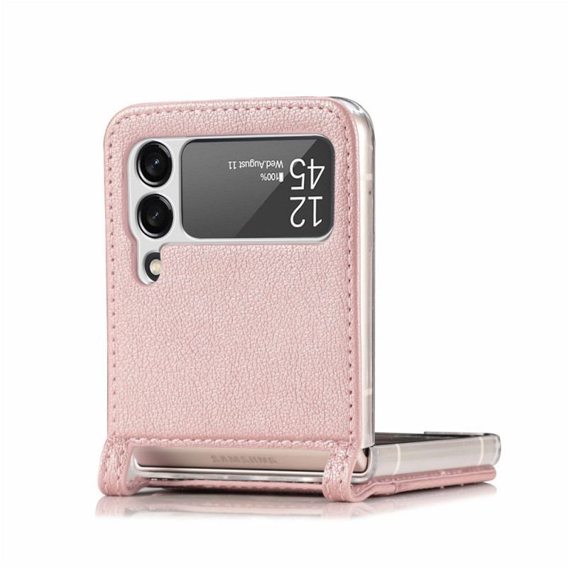 Coque Samsung Galaxy Z Flip 3 5G Texture Cuir Porte Carte