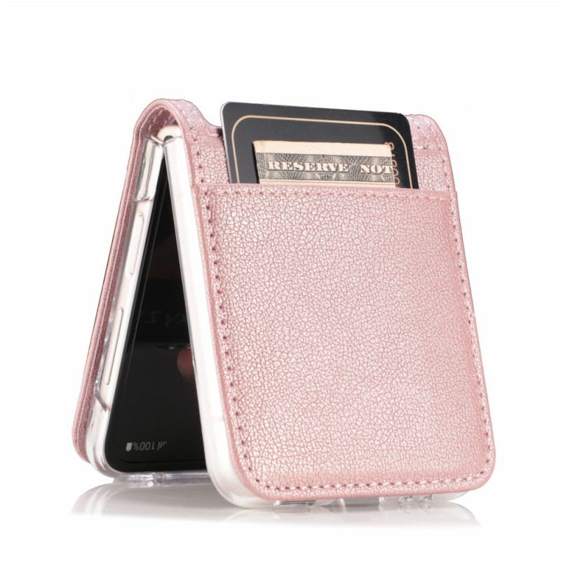 Coque Samsung Galaxy Z Flip 3 5G Texture Cuir Porte Carte