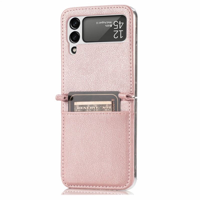 Coque Samsung Galaxy Z Flip 3 5G Texture Cuir Porte Carte