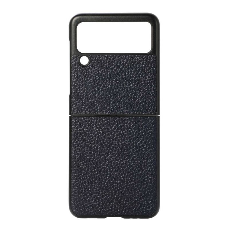 Coque Samsung Galaxy Z Flip 3 5G Véritable Cuir Litchi Color