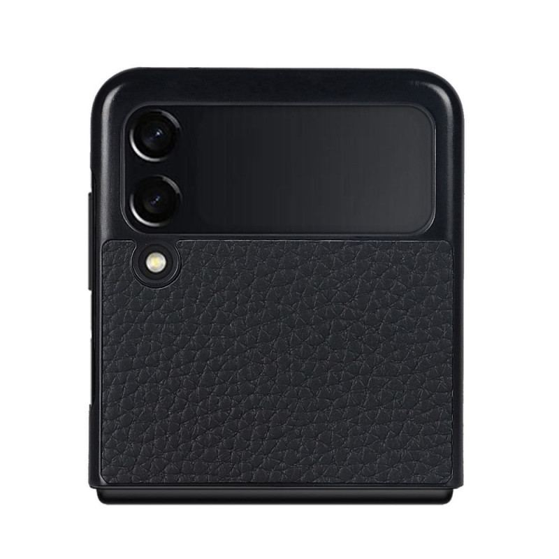 Coque Samsung Galaxy Z Flip 3 5G Véritable Cuir Litchi Porte-Carte