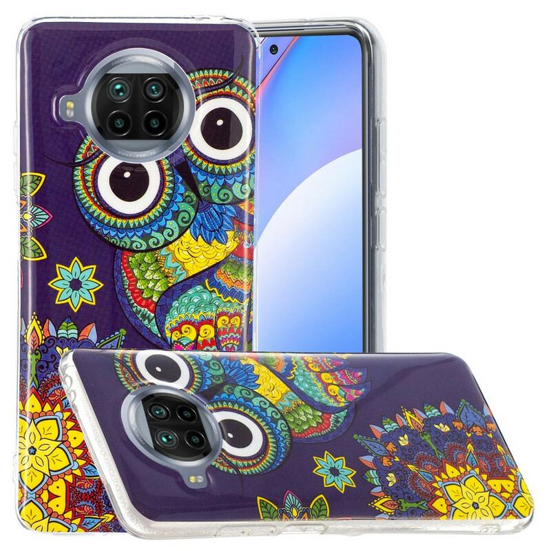 Coque Xiaomi Mi 10T Lite 5G / Redmi Note 9 Pro 5G Hibou Mandala Fluo