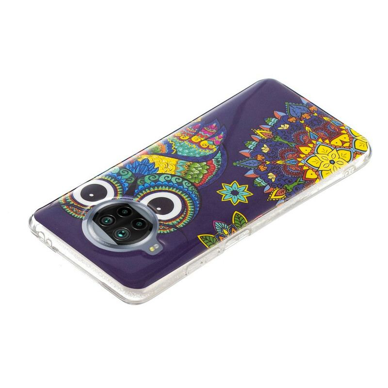 Coque Xiaomi Mi 10T Lite 5G / Redmi Note 9 Pro 5G Hibou Mandala Fluo