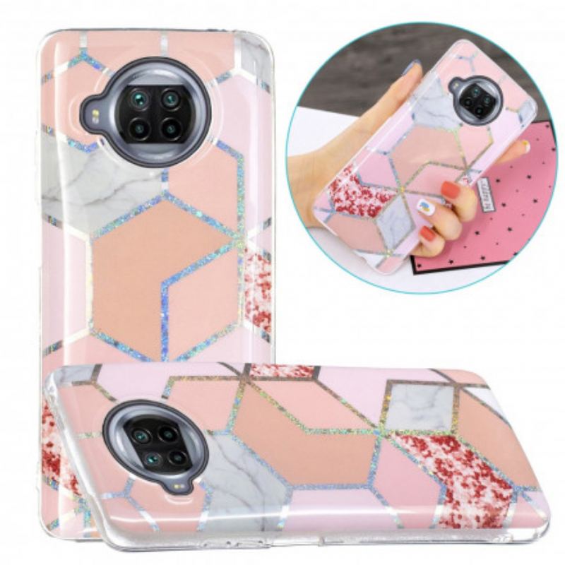 Coque Xiaomi Mi 10T Lite 5G  / Redmi Note 9 Pro 5G Marbre Design Paillettes